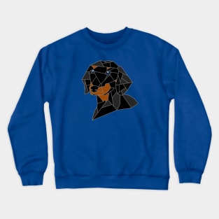 Dachshund Black Stained Glass Crewneck Sweatshirt